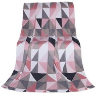 Bellatex Kemping PLUS - 150 × 200 cm - růžové trojúhelníky - Blanket