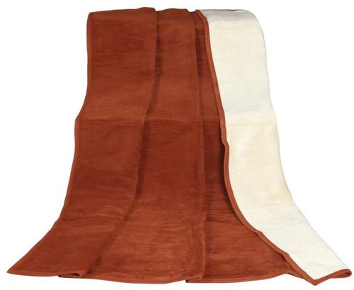 Bellatex KIRA PLUS single bed - 150 × 200 cm - terra/light beige - Blanket - Main image