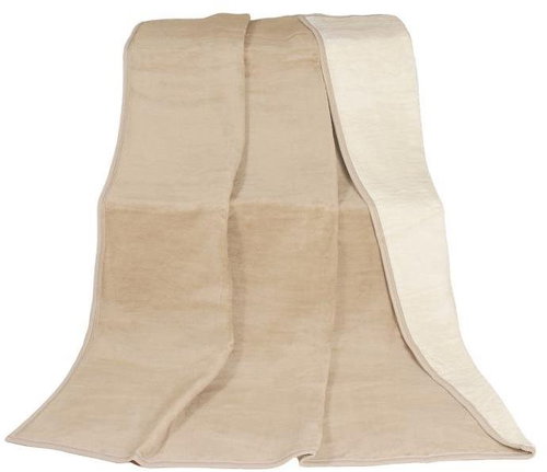 Bellatex KIRA PLUS single bed - 150 × 200 cm - dark beige/light beige - Blanket - Main image