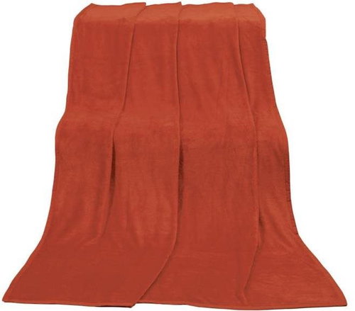 Bellatex Korall micro single bed - 150 × 200 cm - terra - Blanket - Main image
