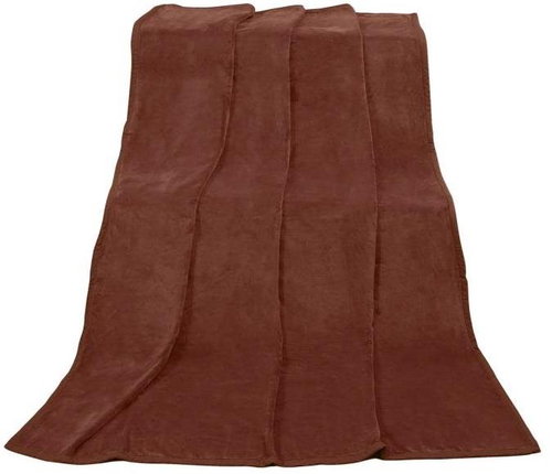 Bellatex Korall micro single bed - 150 × 200 cm - brown - Blanket - Main image
