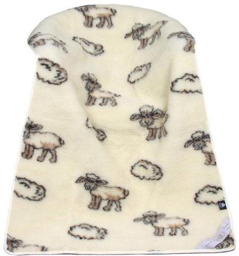 Bellatex European merino baby white sheep - 100 × 150 cm - blanket sheep - Blanket - Main image