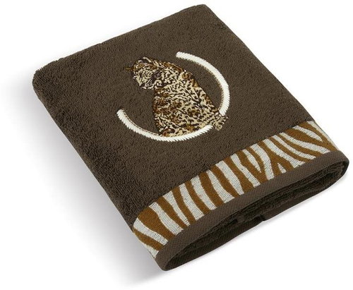 Bellatex Terry towel Leopard collection - Towel 31/18 - 70 × 140 cm - dark brown - Towel - Main image
