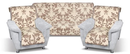 Bellatex Karmela PLUS 2+1 - 150 × 200 cm + 2x 65 × 150 cm - beige flower - Blanket - Main image