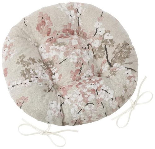 BELLATEX s. r. o. Seat IVO 62/206 round quilted d.40cm sakura - Pillow Seat - Main image