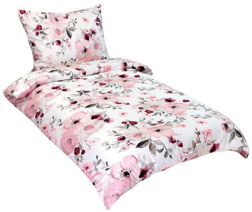 BELLATEX s.r.o. Povlečení bavlna 90/150 růžové květy 140 × 220, 70 × 90 - Bed Linen - Main image