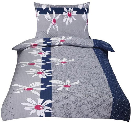 BELLATEX s.r.o. Povlečení bavlna 90/919 N kopretina na šedé 140 × 200, 70 × 90 - Bed Linen - Main image