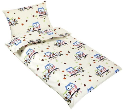 BELLATEX s. r. o. Baby bedding AGÁTA 90/019 owls 90 × 135,45 × 60 - Children's Bedding - Main image