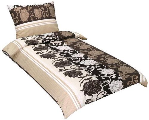 BELLATEX s. r. o. Linen crepe 80/434 brown vine 140 × 200, 70 × 90 - Bed Linen - Main image