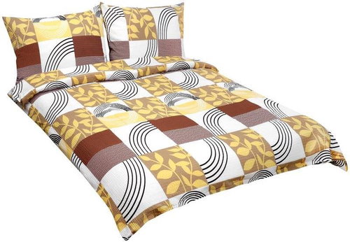 Bellatex s.r.o. Povlečení krep F 80/316 béžové čtverce 1ks 200x200, 2ks 70x90 - Bed Linen - Main image