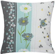 Bellatex s. r. o. Cover 12/561 40×40cm turquoise flower with stripe - Pillowcase