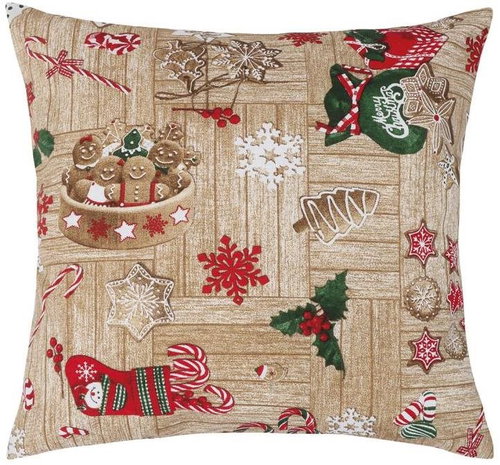 Bellatex s.r.o. Povláček Vánoce 45×45cm 55/120 perníkové Vánoce - Pillowcase - Main image