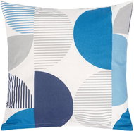 Bellatex Linen 90/584 40 × 40 cm blue semicircle - Pillowcase