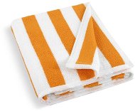 Bellatex Terry beach towels - 100 × 150 cm - white-orange - Towel