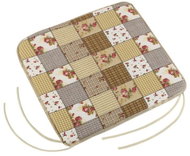 Bellatex Adéla plain - 40 × 40 cm, plain - rose with beige dice - Pillow Seat