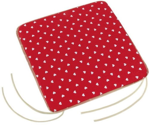 Bellatex Adele plain - 40 × 40 cm, plain - hearts - Pillow Seat - Main image