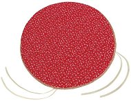 Bellatex Adéla okrúhly hladký - priemer 40 cm, výška puru 2 cm - červený kvietok - Vankúš na sedenie