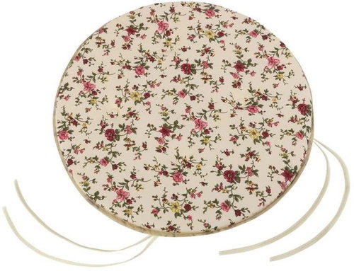 Bellatex Adéla round smooth - diameter 40 cm, height of purple 2 cm - summer flower - Pillow Seat - Main image