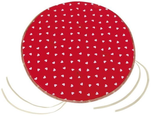 Bellatex Adéla round smooth - diameter 40 cm, height of purl 2 cm - hearts - Pillow Seat - Main image