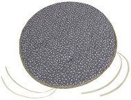 Bellatex Adela okrúhly hladký – priemer 40 cm, výška 2 cm – sivý kvietok - Vankúš na sedenie