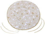 Bellatex Adéla round smooth - diameter 40 cm, purl height 2 cm - triangles beige - Pillow Seat