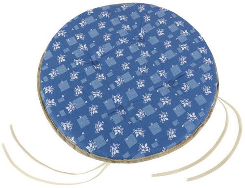 Bellatex Adéla round smooth - diameter 40 cm, height of purl 3 cm - blueprint - Pillow Seat - Main image