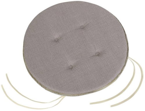 Bellatex Adéla round smooth - diameter 40 cm, height of purl 3 cm - Uni dark red - Pillow Seat - Main image