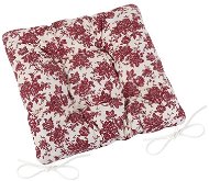 Bellatex Adéla quilted - 40 × 40 cm, quilted - burgundy flower - Pillow Seat