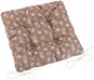 Pillow Seat Bellatex Adéla quilted - 40 × 40 cm, quilted - brown flower - Sedací polštář