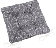 Pillow Seat Bellatex Adéla quilted - 40 × 40 cm, quilted - grey flower - Sedací polštář