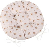 Bellatex Adéla quilted round - diameter 40 cm - beige flower - Pillow Seat