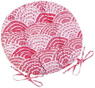 Bellatex Adéla quilted round - diameter 40 cm - red and white orient - Pillow Seat