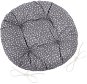 Bellatex Adela prešívaný okrúhly – priemer 40 cm – sivý kvietok - Vankúš na sedenie