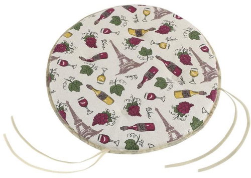 Bellatex DANA round smooth - diameter 40 cm, height of purl 3 cm - wine - Pillow Seat - Main image