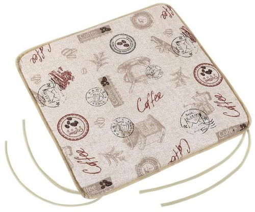 Bellatex EMA hladký - 40 × 40 cm, hladký - káva - Sedací polštář - Hlavní obrázek