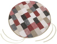 Bellatex EMA round smooth - diameter 40 cm, purl height 2 cm - brick burgundy - Pillow Seat