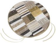 Bellatex EMA round smooth - diameter 40 cm, height of purple 2 cm - tiles brownish beige - Pillow Seat