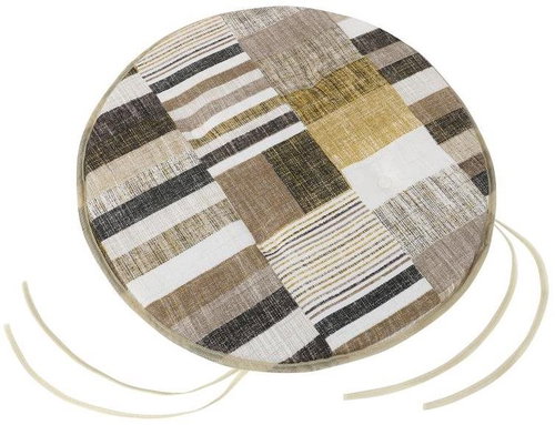 Bellatex EMA round smooth - diameter 40 cm, height of purple 2 cm - tiles brownish beige - Pillow Seat - Main image