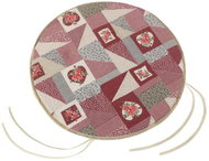 Bellatex EMA round smooth - diameter 40 cm, purl height 2 cm - patchwork burgundy - Pillow Seat