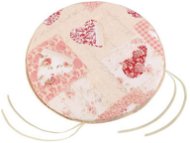 Bellatex EMA round smooth - diameter 40 cm, height of purl 3 cm - patchwork heart pink - Pillow Seat