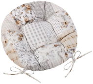 Bellatex EMA round quilted - diameter 40 cm - beige-grey patchwork - Pillow Seat