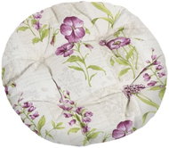 Bellatex EMA round quilted - diameter 40 cm - purple flowers - Pillow Seat