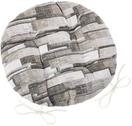 Bellatex EMA round quilted - diameter 40 cm - grey tiles - Pillow Seat
