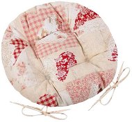 Bellatex EMA round quilted - diameter 40 cm - patchwork heart pink - Pillow Seat