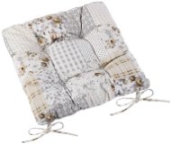 Pillow Seat Bellatex EMA quilted - 40 × 40 cm, quilted - beige-grey patchwork - Sedací polštář