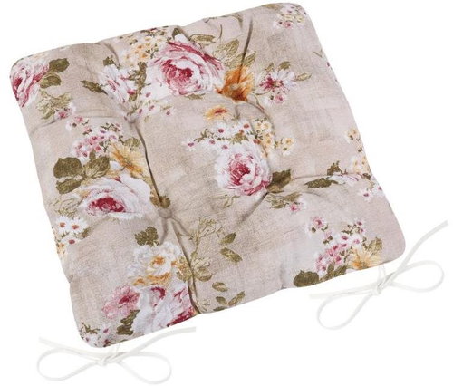 Bellatex EMA quilted - 40 × 40 cm, quilted - bunch of flowers - Pillow Seat - Main image