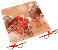 Bellatex Smooth Korall micro - 40 × 40 cm - orange flower - Pillow Seat