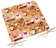Bellatex Smooth Korall micro - 40 × 40 cm - heart - Pillow Seat