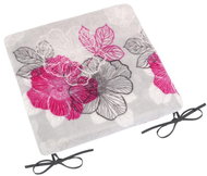 Bellatex Smooth Korall micro - 40 × 40 cm - grey-pink flower - Pillow Seat