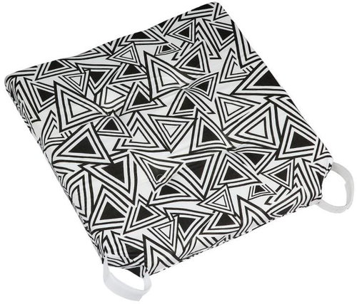 Bellatex Smooth Ulla - 40 × 40 cm - triangles black - Pillow Seat - Main image